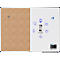 Tableau combiné Legamaster UNITE, tableau d'affichage &amp; tableau blanc, L 1200 x P 12,6 x H 900 mm, acier laqué &amp; liège naturel, blanc &amp; marron